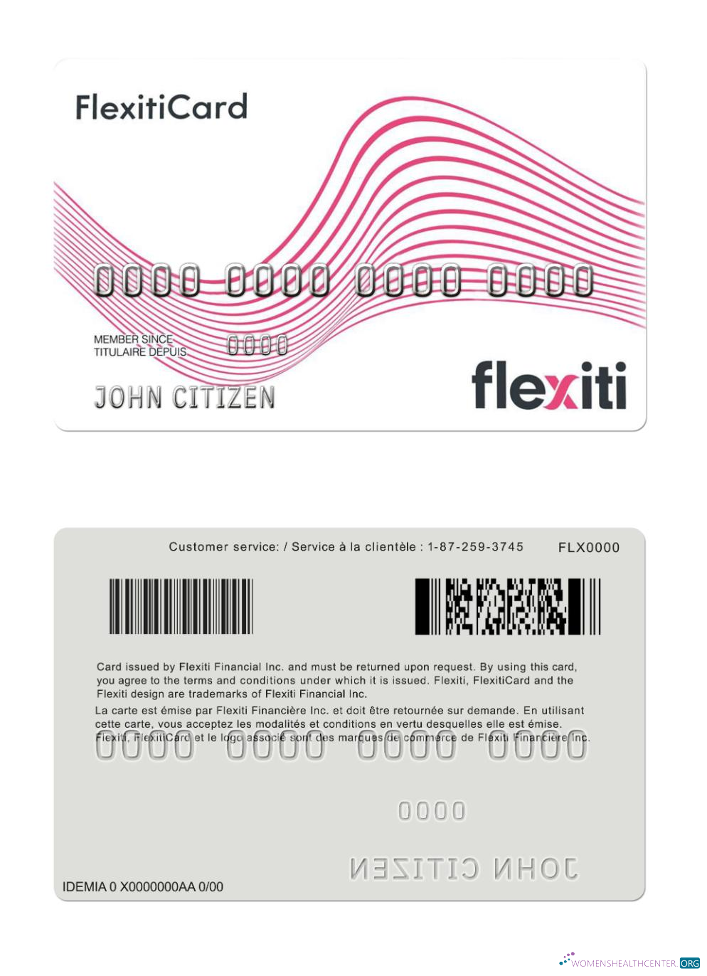 Download Canada Flexiti card Photoshop template